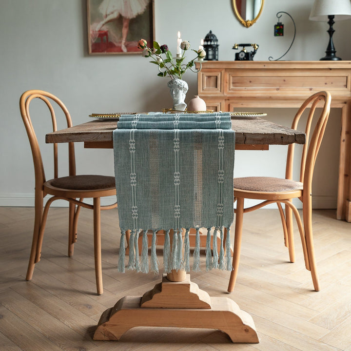 Bohemian Daydream Tassel Table Runner Collection -Table Runner- Delicors