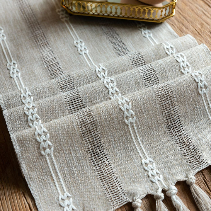 Bohemian Daydream Tassel Table Runner Collection -Table Runner- Delicors