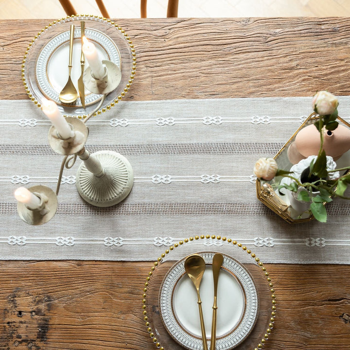 Bohemian Daydream Tassel Table Runner Collection -Table Runner- Delicors