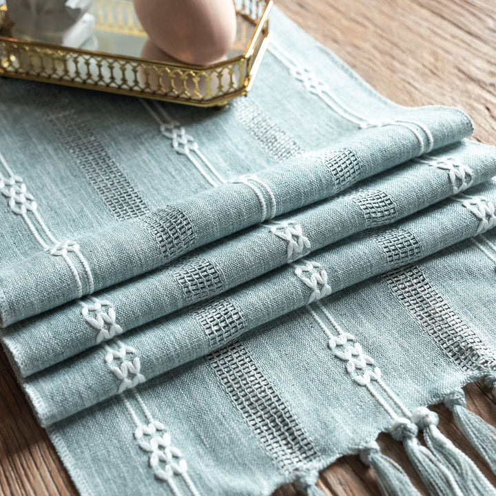 Bohemian Daydream Tassel Table Runner Collection -Table Runner- Delicors