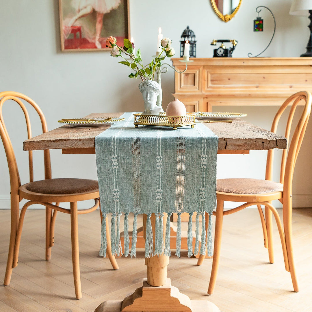 Bohemian Daydream Tassel Table Runner Collection -Table Runner- Delicors