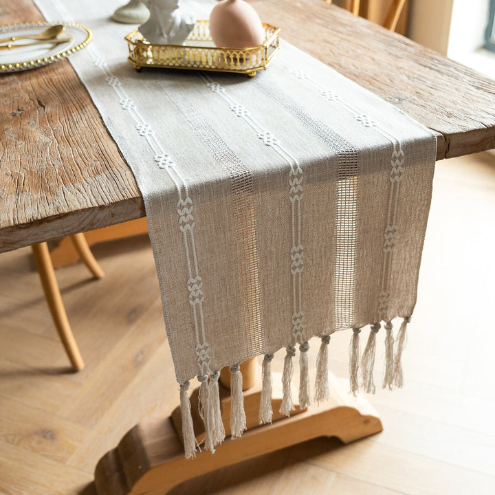 Bohemian Daydream Tassel Table Runner Collection -Table Runner- Delicors