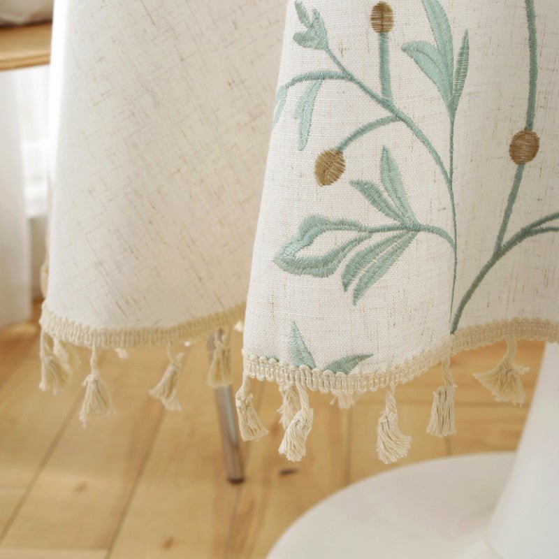 Breezy Round Tassel Table Cloth Collection -Table Cloth- Delicors