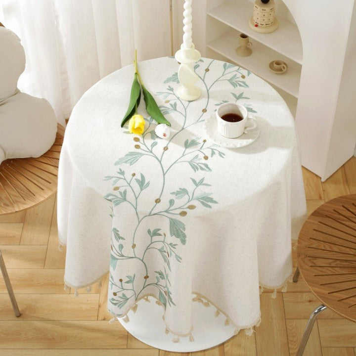 Breezy Round Tassel Table Cloth Collection -Table Cloth- Delicors