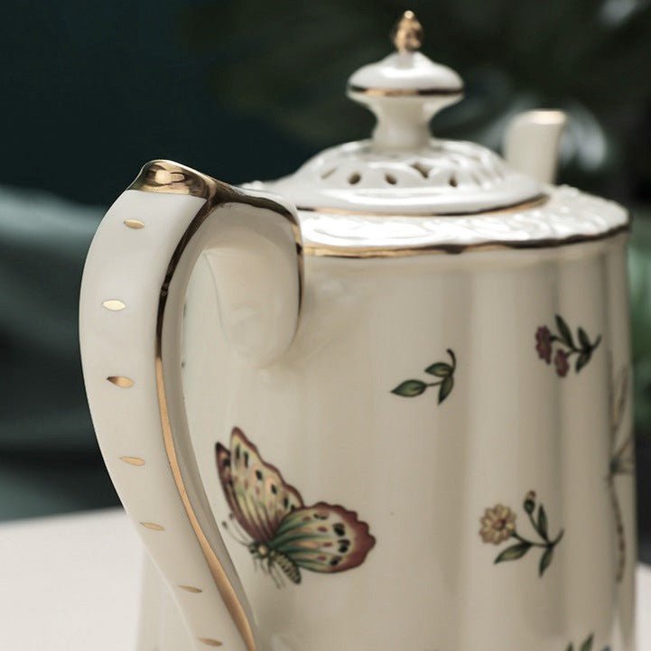 Butterfly Tea Cup & Pot Collection -Dinnerware- Delicors