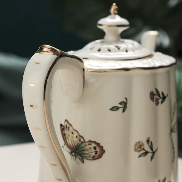 Butterfly Tea Cup & Pot Collection -Dinnerware- Delicors