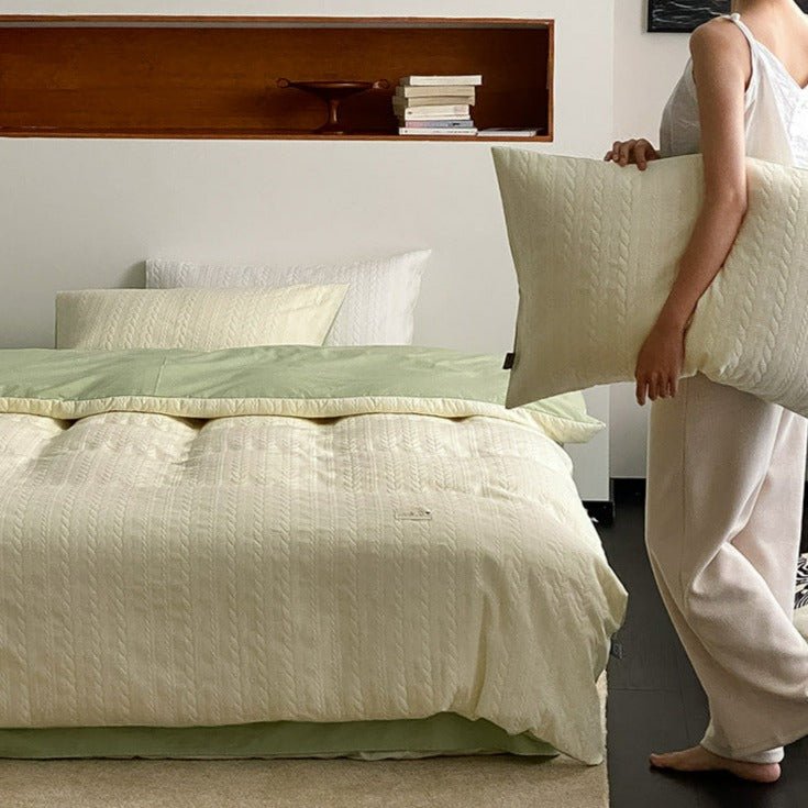 Cable Knit Bedding Set -Bedding- Delicors