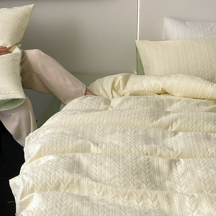 Cable Knit Bedding Set -Bedding- Delicors
