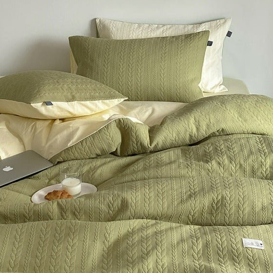 Cable Knit Bedding Set -Bedding- Delicors