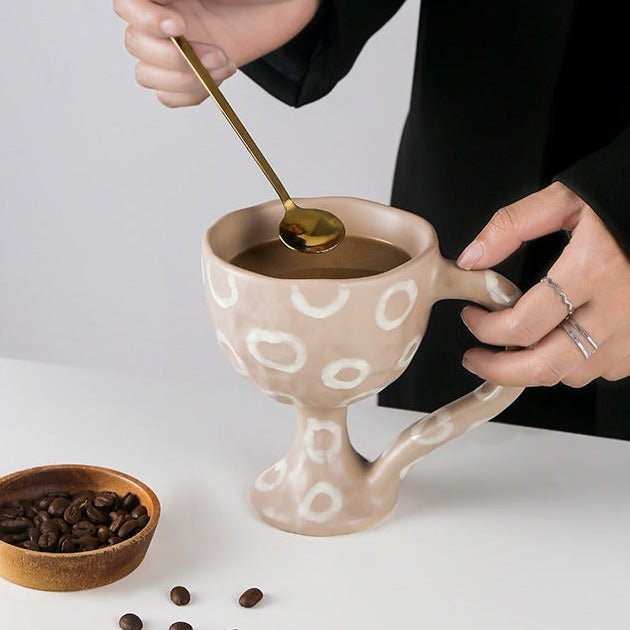 Ceramic Chalice Teacup -Dinnerware- Delicors