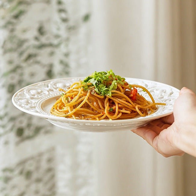 Ceramic Lace Plate -Dinnerware- Delicors