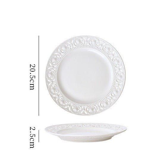Ceramic Lace Plate -Dinnerware- Delicors
