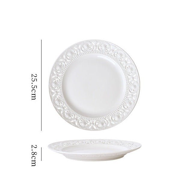 Ceramic Lace Plate -Dinnerware- Delicors