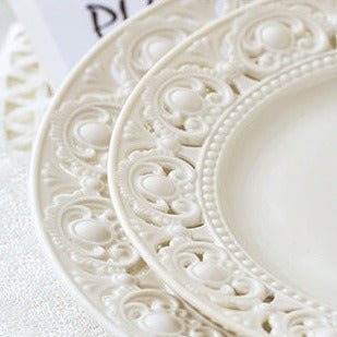Ceramic Lace Plate -Dinnerware- Delicors