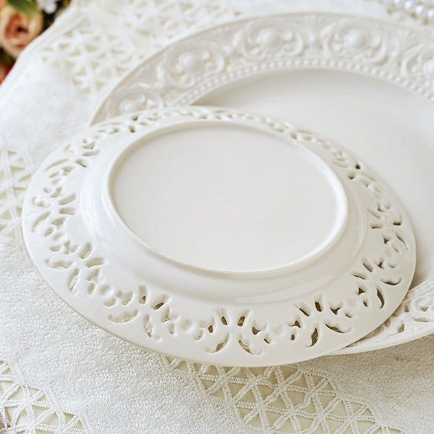 Ceramic Lace Plate -Dinnerware- Delicors