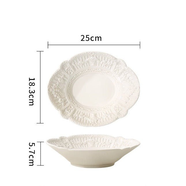 Chateau Lace Serving Dish -Dinnerware- Delicors