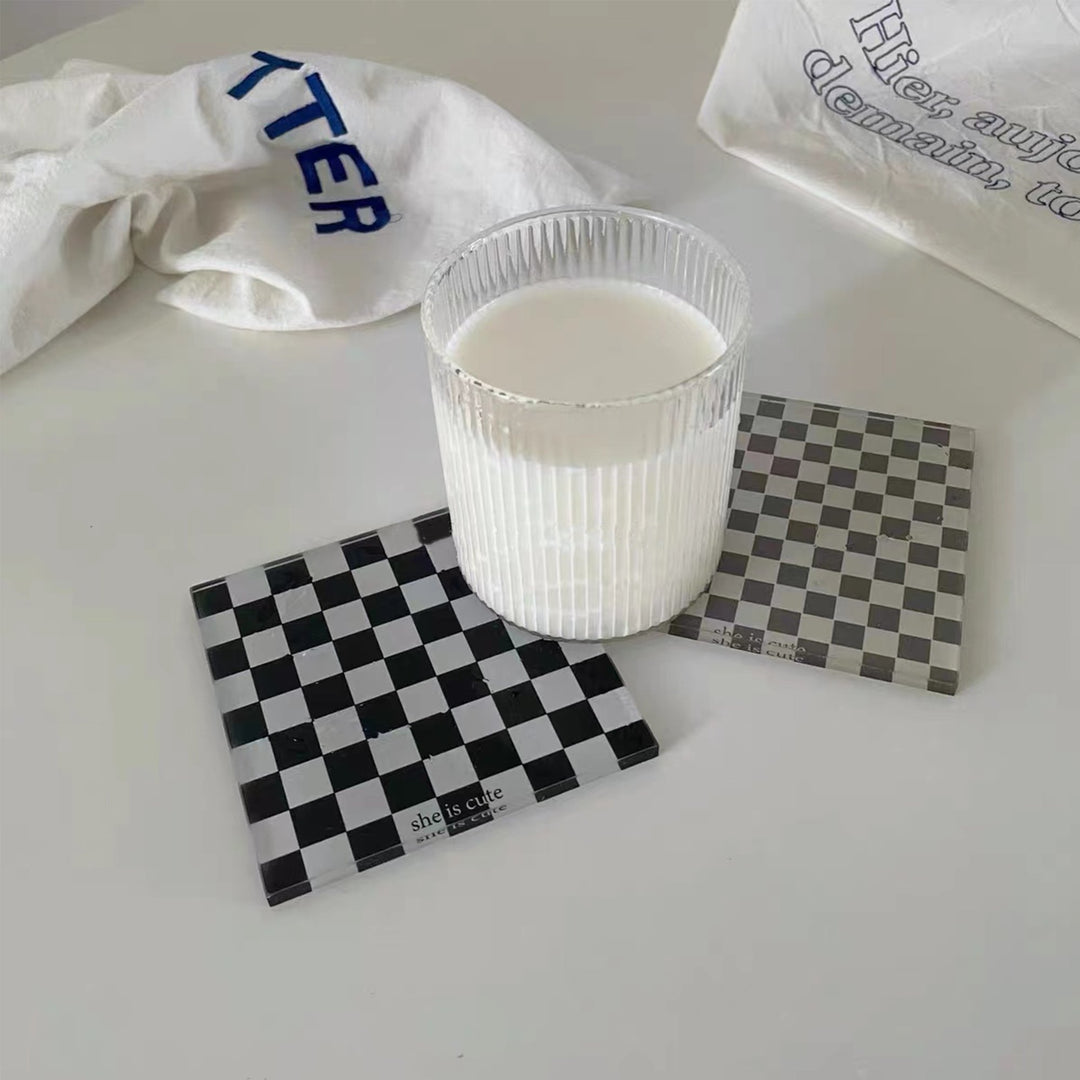 Checkerboard Acrylic Coasters Collection -- Delicors