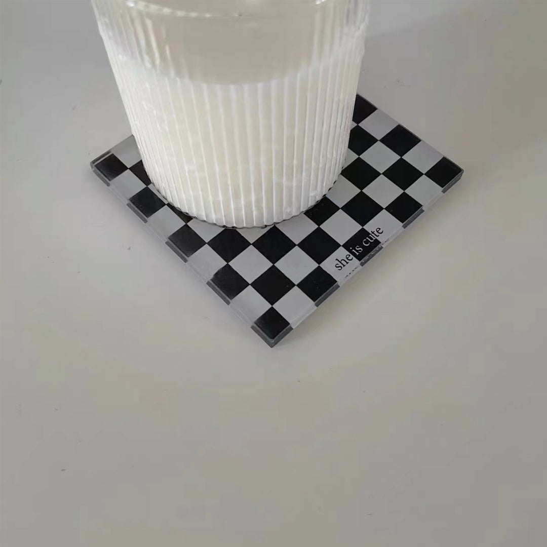 Checkerboard Acrylic Coasters Collection -- Delicors