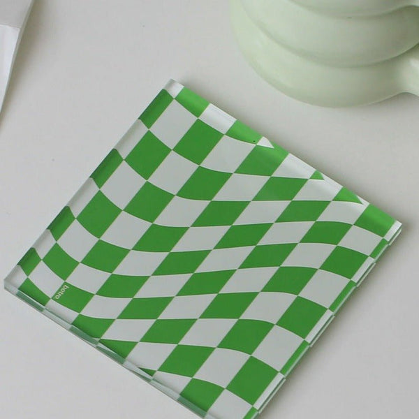 Checkerboard Fun Acrylic Coaster Collection -Coasters- Delicors