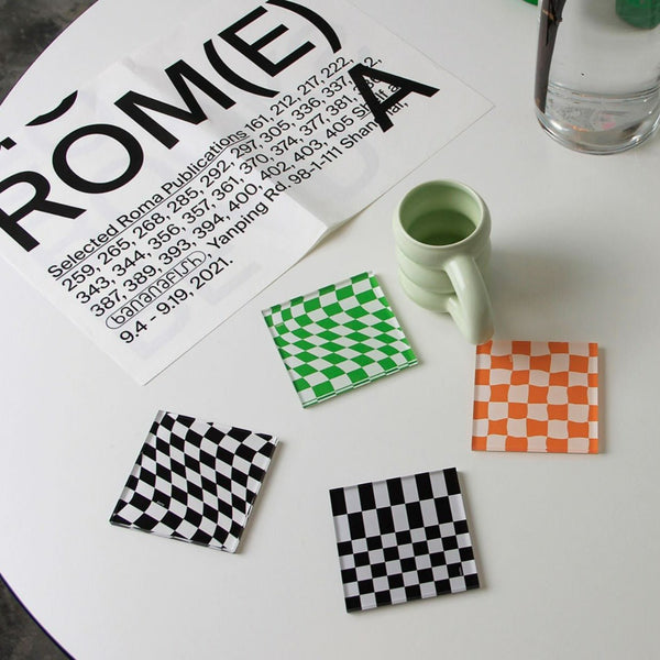 Checkerboard Fun Acrylic Coaster Collection -Coasters- Delicors