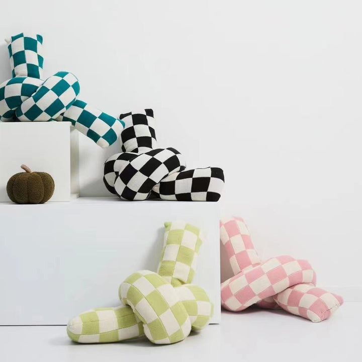 Checkerboard Twist Boucle Cushion Collection -- Delicors