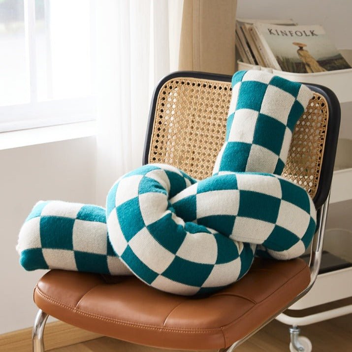 Checkerboard Twist Boucle Cushion Collection -- Delicors