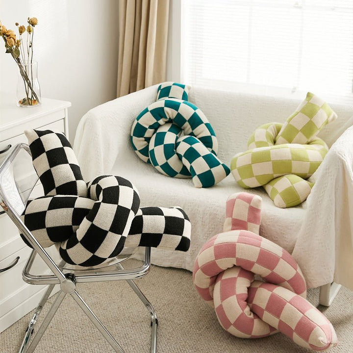 Checkerboard Twist Boucle Cushion Collection -- Delicors
