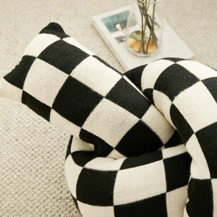 Checkerboard Twist Boucle Cushion Collection -- Delicors