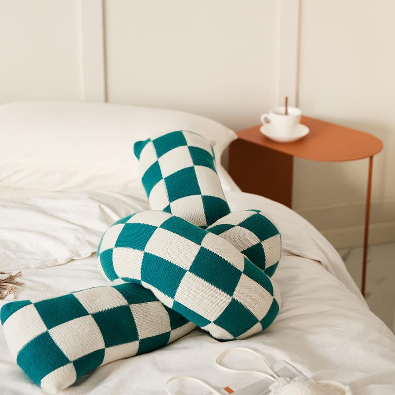 Checkerboard Twist Boucle Cushion Collection -- Delicors