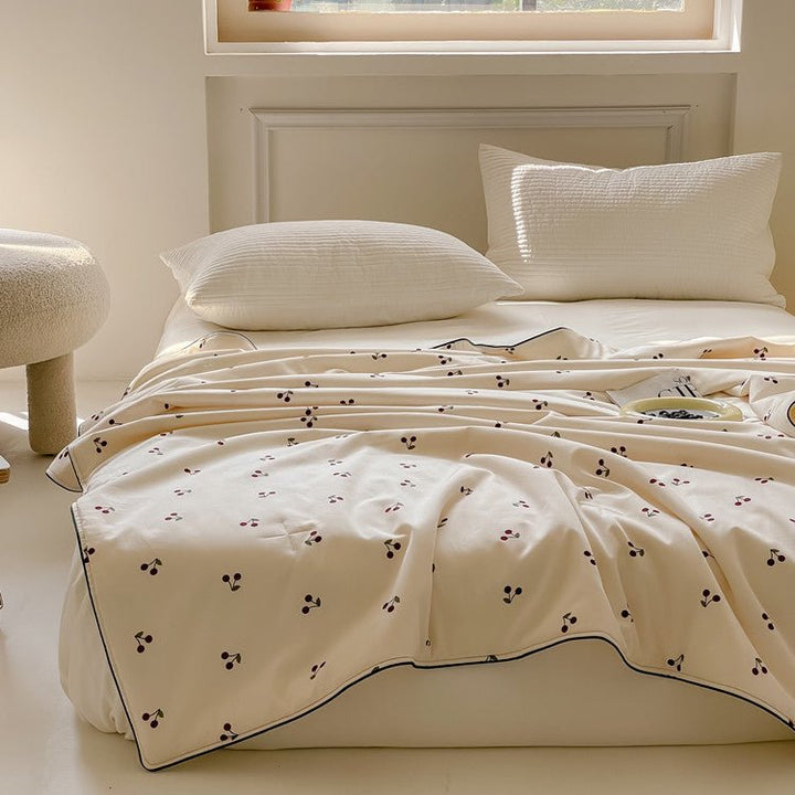 Cherry Summer Quilt Blanket -Throw- Delicors