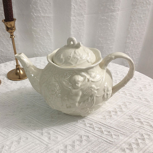 Cherub Teacup & Pot Collection -Dinnerware- Delicors