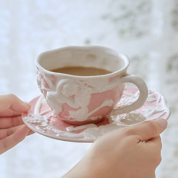 Cherub Teacup & Pot Collection -Dinnerware- Delicors