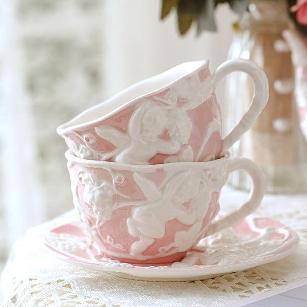 Cherub Teacup & Pot Collection -Dinnerware- Delicors