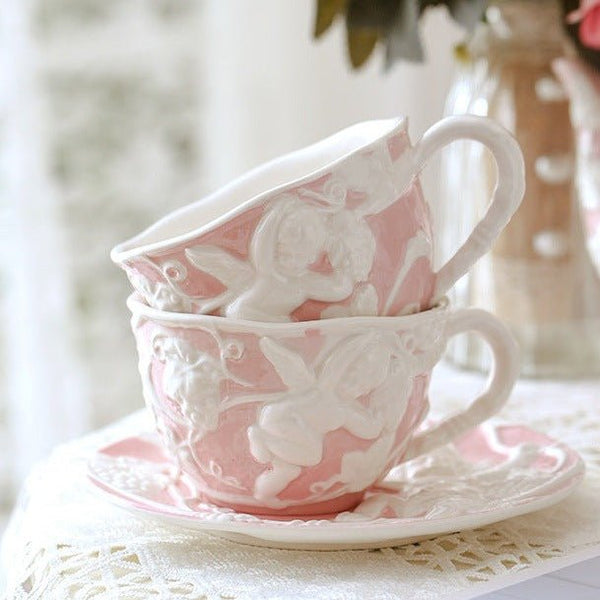 Cherub Teacup & Pot Collection -Dinnerware- Delicors