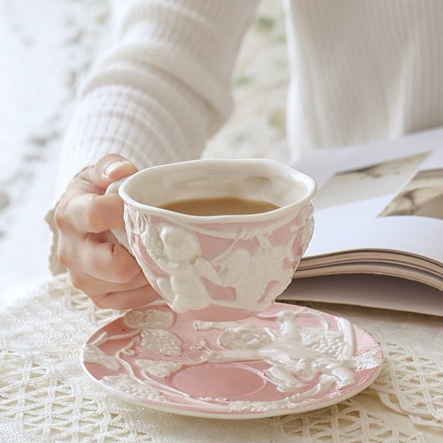 Cherub Teacup & Pot Collection -Dinnerware- Delicors
