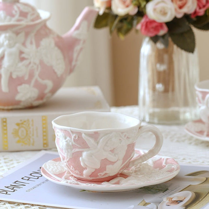 Cherub Teacup & Pot Collection -Dinnerware- Delicors