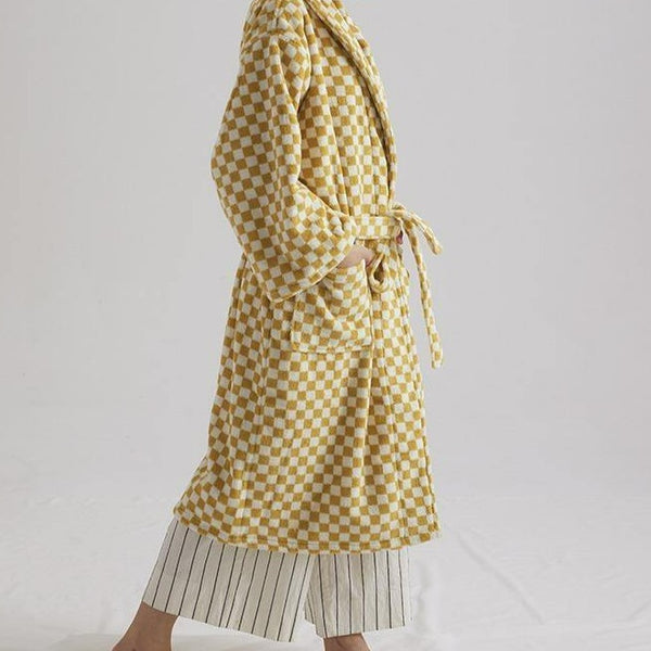 Classic Checkerboard Bathrobe -Bathrobe- Delicors