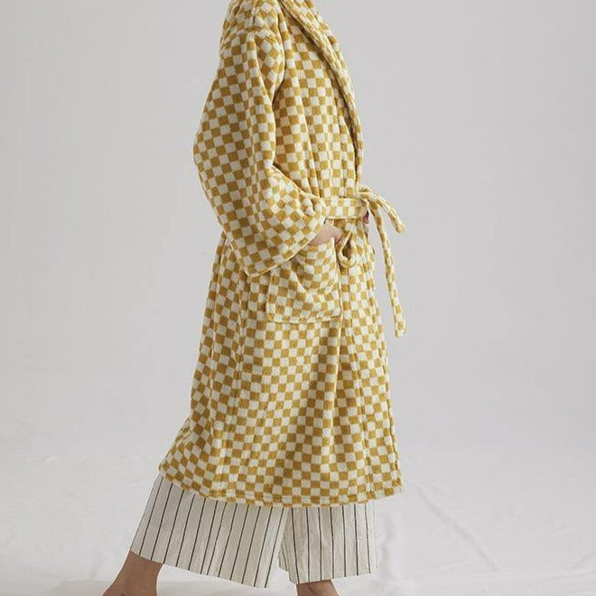 Classic Checkerboard Bathrobe -Bathrobe- Delicors
