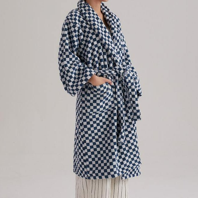 Classic Checkerboard Bathrobe -Bathrobe- Delicors