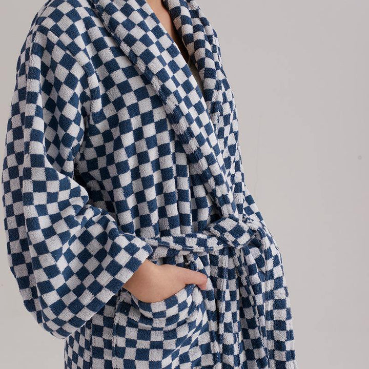 Classic Checkerboard Bathrobe -Bathrobe- Delicors