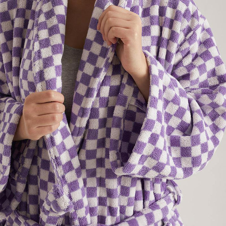 Classic Checkerboard Bathrobe -Bathrobe- Delicors
