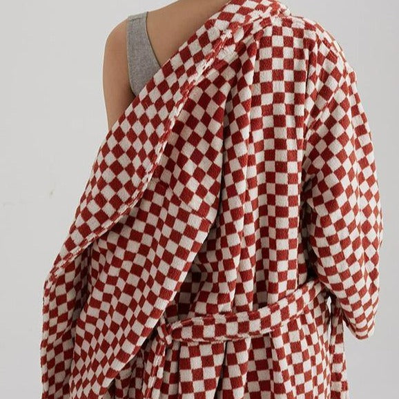 Classic Checkerboard Bathrobe -Bathrobe- Delicors