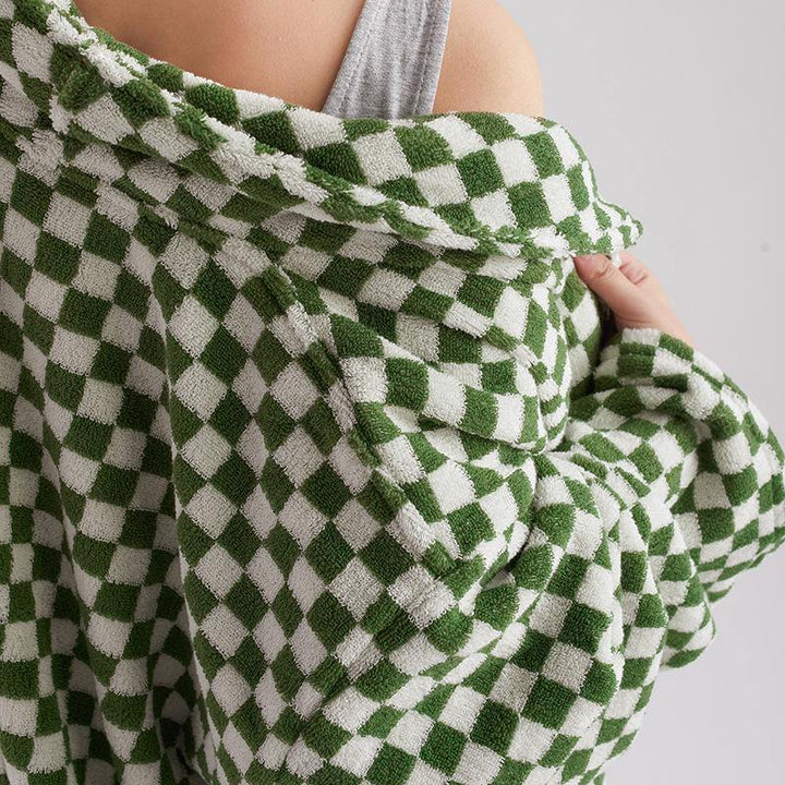 Classic Checkerboard Bathrobe -Bathrobe- Delicors