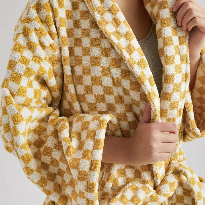 Classic Checkerboard Bathrobe -Bathrobe- Delicors