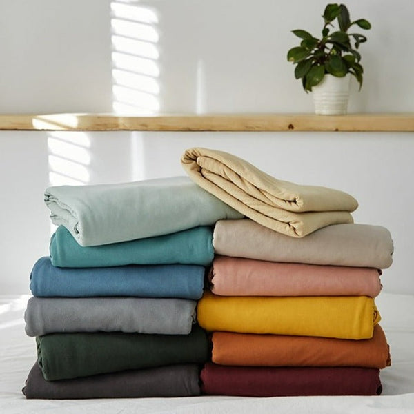 Classic Checkerboard Jersey Cotton Lightweight Bed Sheet -Bedding- Delicors