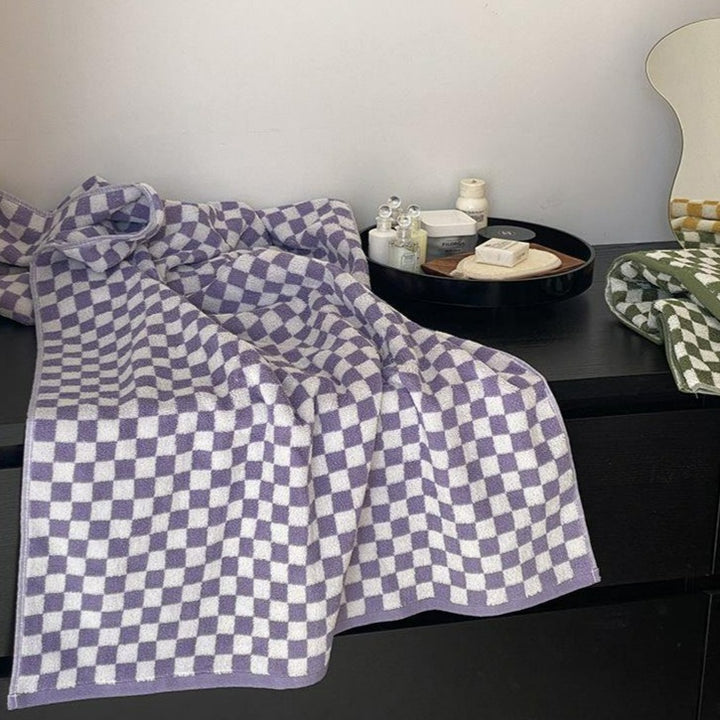 Classic Checkerboard Towel Collection -Towel- Delicors