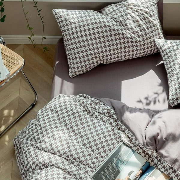Classic Pied De Poule Bedding Collection -Bedding- Delicors