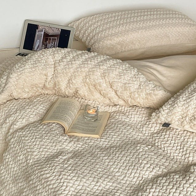 Cloud Cozy Fluffy Textured Bedding Set -Bedding- Delicors
