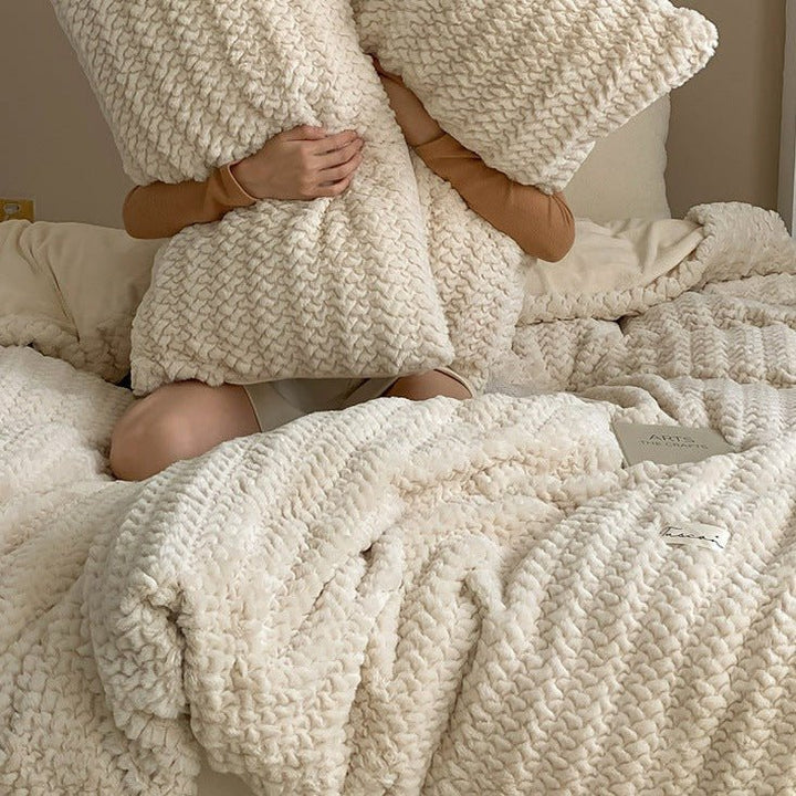 Cloud Cozy Fluffy Textured Bedding Set -Bedding- Delicors