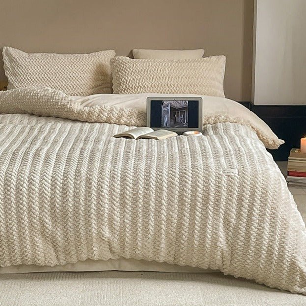 Cloud Cozy Fluffy Textured Bedding Set -Bedding- Delicors